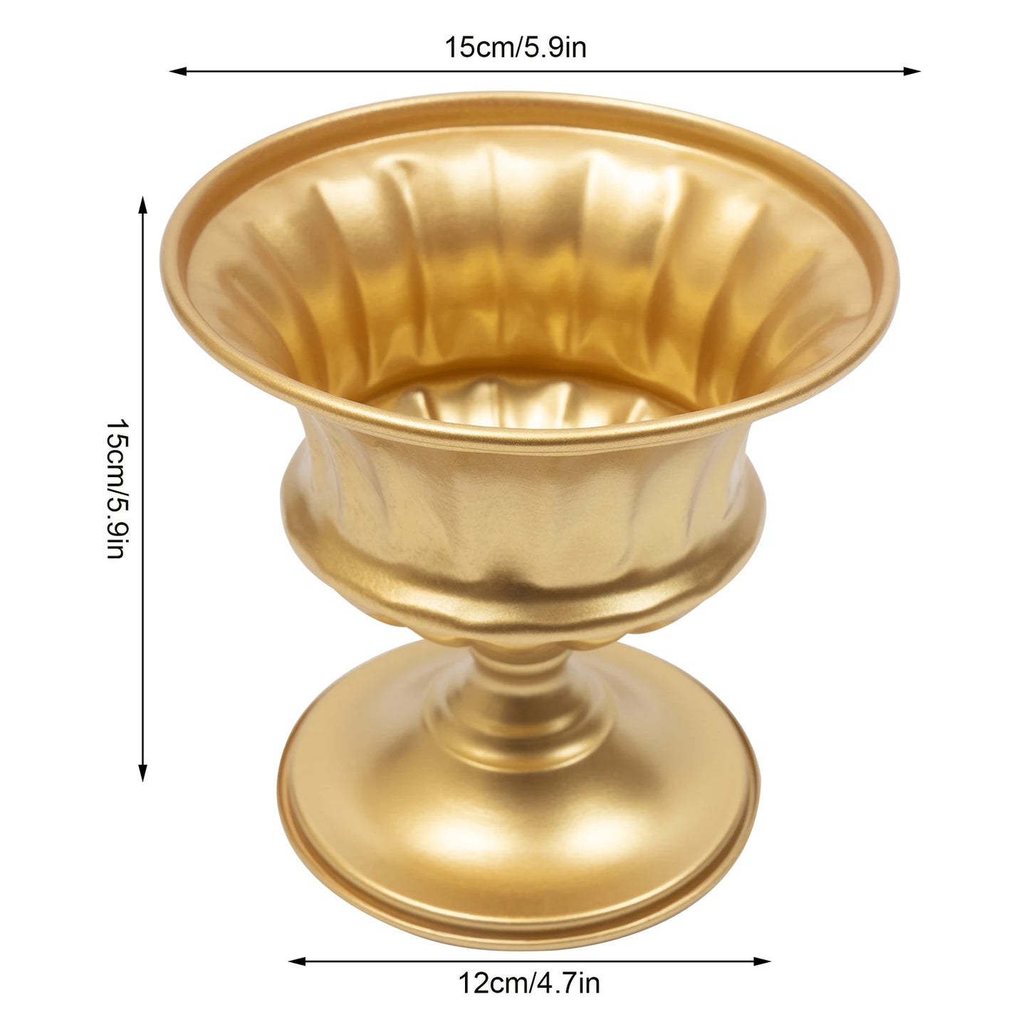 10 Pcs Gold Wedding Froral Vases Flower Holder Pot Planter for Tables Centerpieces Party Decoration 5.9Inch/3.3inch